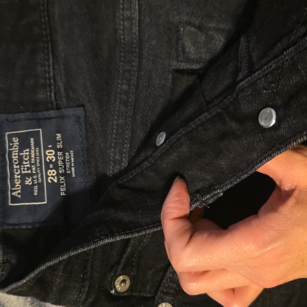 Abercrombie & Fitch Unisex Black Slim Jeans